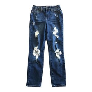 Judy Blues Denim Size 28 Boyfriend Fit Distressed Jeans